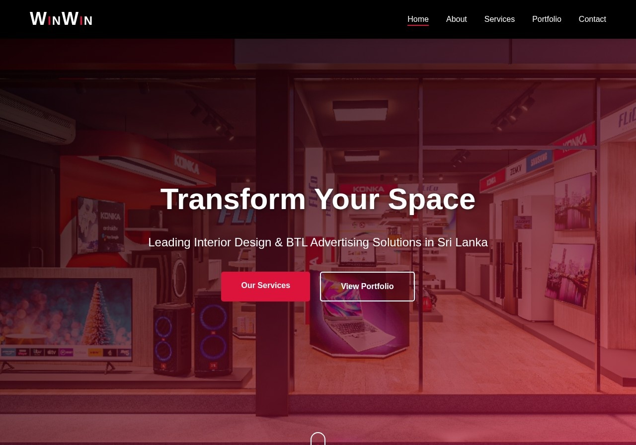 The Win Win website, as it appears live